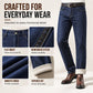 👖 Toasty Warmth, Clean Straight-Line Fit | Men's Winter Straight Fit Thermal Jeans
