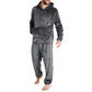 🧥 Cloud-Soft Warmth, Easy Coordinated Comfort | Men's Plush Hooded Sweatshirt & Pants 2-Piece Set