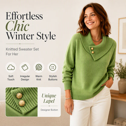 🧶 Relaxed Off-Duty Comfort, Cloud-Soft Ease | Women's Casual Lazy Style Knit Sweater