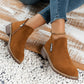 👢 Easy Zip-On Wear, Steady Low-Heel Stride | Women's Side Zipper Low Heel Ankle Boots