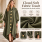 ✨ Retro Charm, Feminine Sleeve Volume | Women's Vintage Button Up Dress with Bubble Sleeves