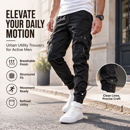 👖 Streamlined Fit, Toasty Warmth | Men's Casual Warm Slim Fit Cargo Pants