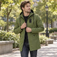 🧥 Balanced Coverage, Wind-Ready Comfort | Men's Mid-Length Hooded Windbreaker Trench