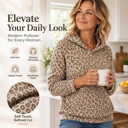 🐆 Eye-Catching Print, Easy Everyday Comfort | Women's Casual Leopard Print Sweatshirt