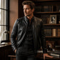 🧥 Sleek Modern Look, Structured Collar Detail | Men's Stylish Stand Collar PU Leather Jacket