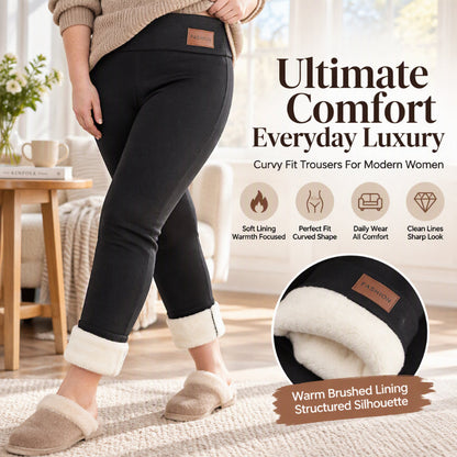 ❄️ Cold-Ready Warmth, Leg-Elongating Fit | Women's High-Waisted Plush-Lined Thermal Leggings