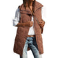 🧥 Structured Collar Detail, Toasty Layered Comfort | Women's Lapel Zipper Mid-Length Warm Vest Jacket