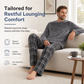 Men's Soft Plush Knit Loungewear Pajama Set with Solid Crewneck Top and Plaid Pants🔥𝙁𝙧𝙚𝙚 𝙎𝙝𝙞𝙥𝙥𝙞𝙣𝙜