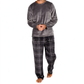 Men's Soft Plush Knit Loungewear Pajama Set with Solid Crewneck Top and Plaid Pants🔥𝙁𝙧𝙚𝙚 𝙎𝙝𝙞𝙥𝙥𝙞𝙣𝙜