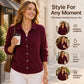 🧶 Polished Collar Detail, Easy Layered Comfort | Women's Collared Button-Down Knit Cardigan