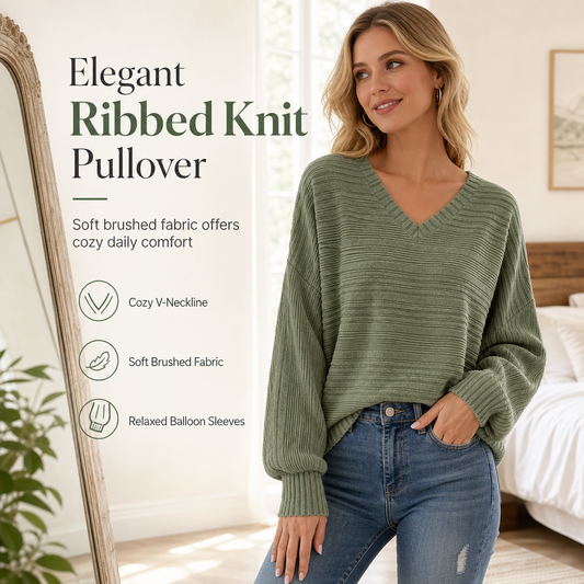 👚 Flattering Neckline, Easy Everyday Comfort | Women's Casual Long Sleeve V-Neck Top