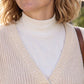 🧶 Easy Layering, Textured Comfort | Women's Versatile Ribbed Knit Fake Collar