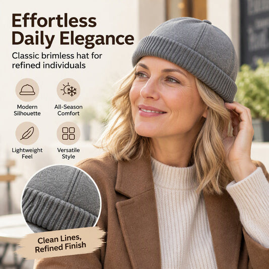 🧶 Cozy Head Coverage, Toasty Warmth | Unisex Warm Knit Brimless Docker Cap