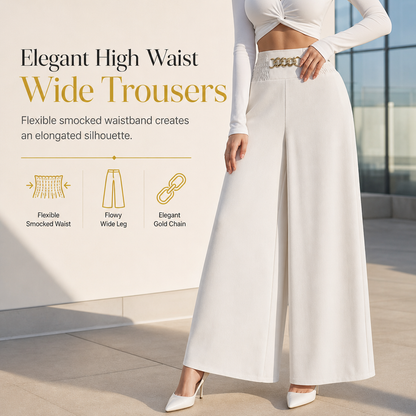 👖 Waist-Framing Silhouette, Flowing Easy Comfort | Women's Casual High-Waisted Wide-Leg Pants
