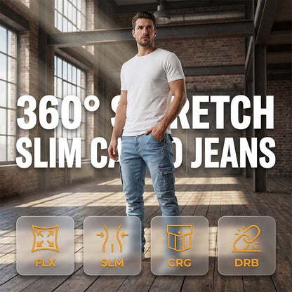 👖 Streamlined Fit, Hands-Free Utility | Slim Fit Denim Cargo Pants