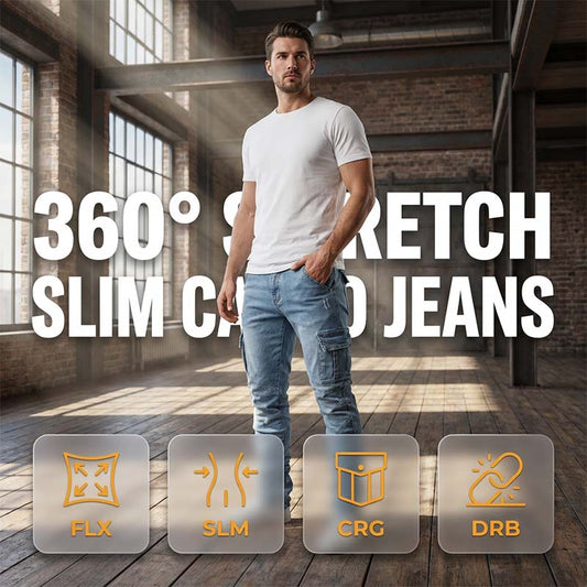 👖 Streamlined Fit, Hands-Free Utility | Slim Fit Denim Cargo Pants