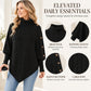 🧶 Soft Cable Comfort, Polished Neckline | Women's Chic Mock Neck Cable Knit Sweater