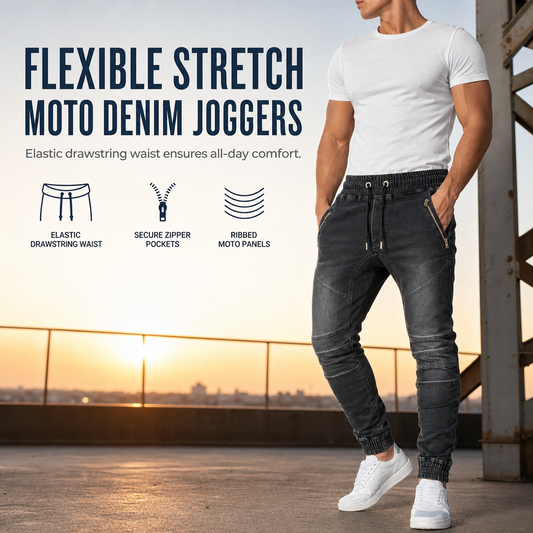 👖 Faded Retro Look, Easy Everyday Comfort | Men's Casual Washed Denim Jogger Pants Cuffed Jeans