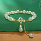 2PCS Hetian Jade Gold Leaf Bracelet
