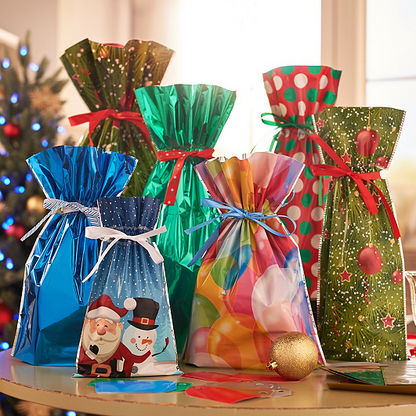 Drawstring Christmas Gift Bags