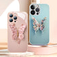 🔥2023 Vendita Calda🔥Piatta 3D Butterfly Pattern Copertura In Vetro Per iPhone