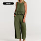 Women's Spring Summer 2-delige set - loungeset met zakken (Koop er 2, gratis verzending)