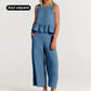 Women's Spring Summer 2-delige set - loungeset met zakken (Koop er 2, gratis verzending)