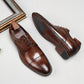 Men's high-end genuine leather exquisite carved leather shoes