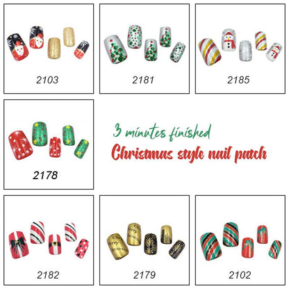 3 Minutes Finished Christmas Style Nail Patch