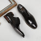 Men's high-end genuine leather exquisite carved leather shoes