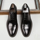 Men's high-end genuine leather exquisite carved leather shoes