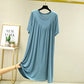 (LAST DAY 50% OFF) Super Soft Comfortable Short Sleeve Loose Pajama Dress-16